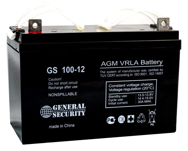 GS 100-12 - аккумулятор General Security 100ah 12V  
